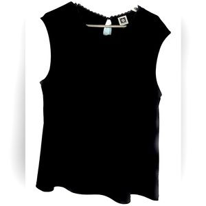Anne Klein Black Sleeveless Top